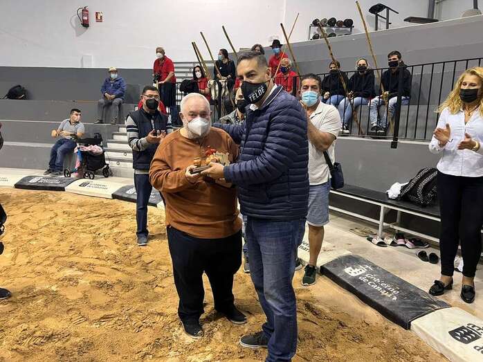 Imagen del reconocimiento celebrado en el terrero de Lomo Cementerio / TA